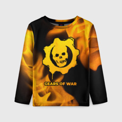 Детский лонгслив 3D Gears of War - gold gradient