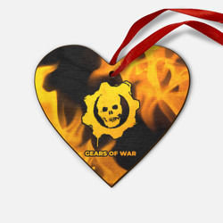 Деревянная игрушка Сердце Gears of War - gold gradient
