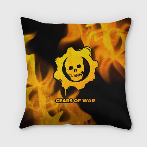 Подушка 3D Gears of War - gold gradient