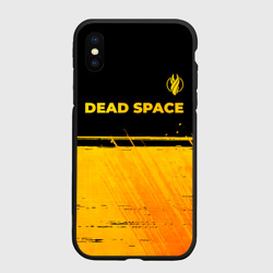 Чехол для iPhone XS Max матовый Dead Space - gold gradient посередине