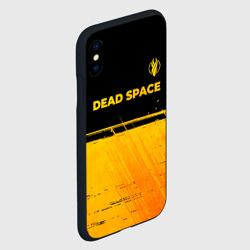 Чехол для iPhone XS Max матовый Dead Space - gold gradient посередине - фото 2