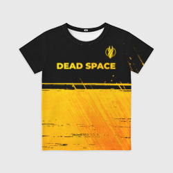 Детская футболка 3D Dead Space - gold gradient посередине