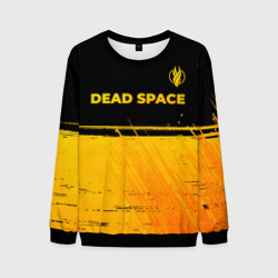 Мужской свитшот 3D Dead Space - gold gradient посередине