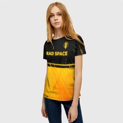 Женская футболка 3D Dead Space - gold gradient посередине - фото 2