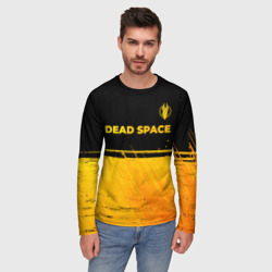 Мужской лонгслив 3D Dead Space - gold gradient посередине - фото 2