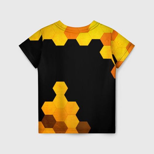 Детская футболка 3D Quake - gold gradient вертикально, цвет 3D печать - фото 2