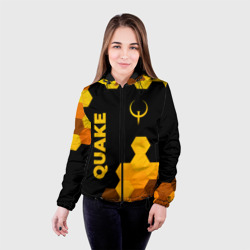 Женская куртка 3D Quake - gold gradient вертикально - фото 2