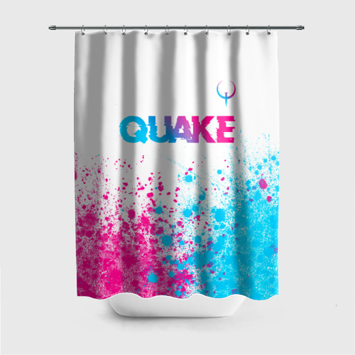 Штора 3D для ванной Quake neon gradient style посередине