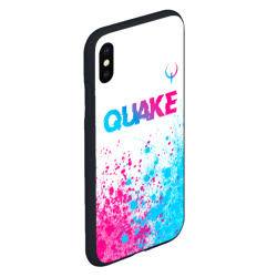 Чехол для iPhone XS Max матовый Quake neon gradient style посередине - фото 2