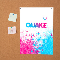 Постер Quake neon gradient style посередине - фото 2
