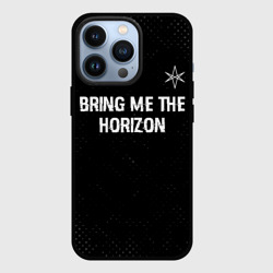 Чехол для iPhone 13 Pro Bring Me the Horizon glitch на темном фоне посередине