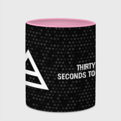 Кружка с полной запечаткой Thirty Seconds to Mars glitch на темном фоне по-горизонтали - фото 2