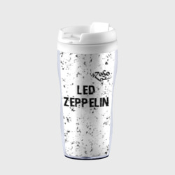 Термокружка-непроливайка Led Zeppelin glitch на светлом фоне посередине