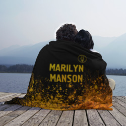Плед 3D Marilyn Manson - gold gradient посередине - фото 2