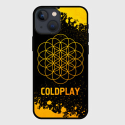 Чехол для iPhone 13 mini Coldplay - gold gradient