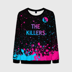 Мужской свитшот 3D The Killers - neon gradient посередине