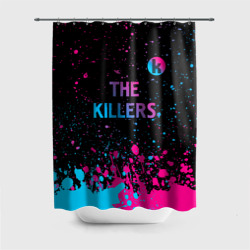 Штора 3D для ванной The Killers - neon gradient посередине