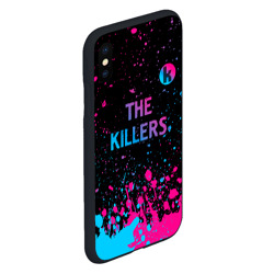 Чехол для iPhone XS Max матовый The Killers - neon gradient посередине - фото 2