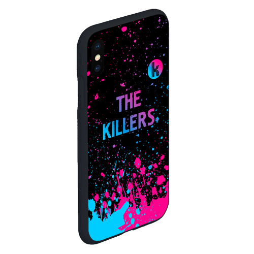 Чехол для iPhone XS Max матовый The Killers - neon gradient посередине - фото 3