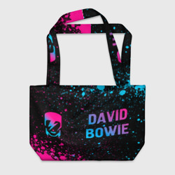 Пляжная сумка 3D David Bowie - neon gradient по-горизонтали