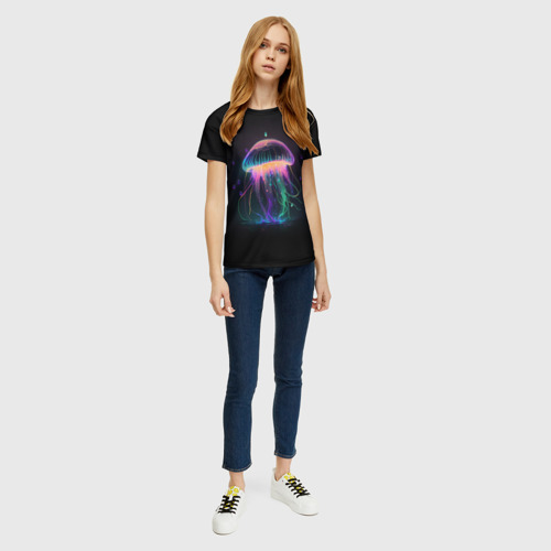 Женская футболка 3D Свет медузы, цвет 3D печать - фото 5