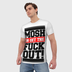 Мужская футболка 3D Mosh or get out now - фото 2