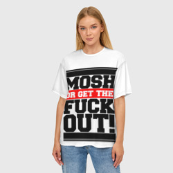 Женская футболка oversize 3D Mosh or get out now - фото 2