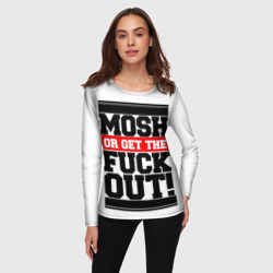 Женский лонгслив 3D Mosh or get out now - фото 2