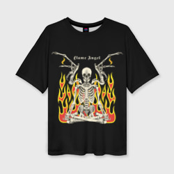 Женская футболка oversize 3D Flame angel