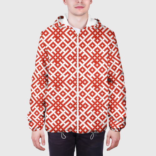Мужская куртка 3D Славянские обережные узоры, цвет 3D печать - фото 4