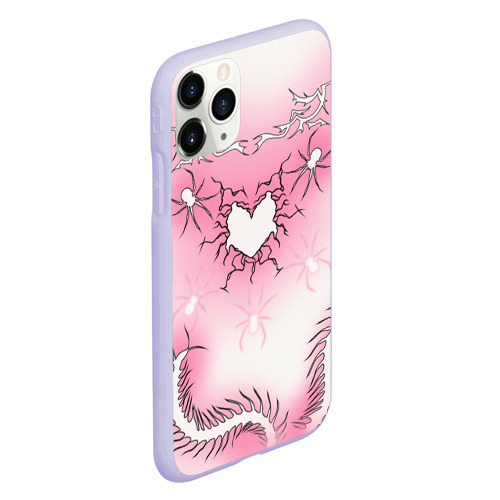 Чехол для iPhone 11 Pro матовый Сердце сколопендры, цвет светло-сиреневый - фото 3