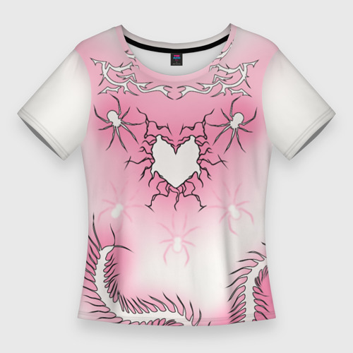 Женская футболка 3D Slim Сердце сколопендры, цвет 3D печать