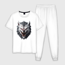 Мужская пижама хлопок Волк-оборотень