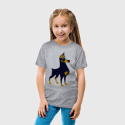 Детская футболка хлопок Доберман пёс - фото 2