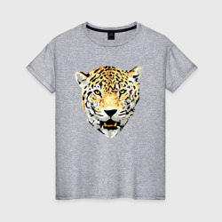 Ягуар морда – Женская футболка хлопок с принтом купить со скидкой в -20%