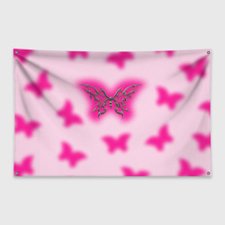 Флаг-баннер Y2K pink butterfly