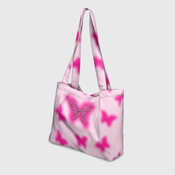 Пляжная сумка 3D Y2K pink butterfly - фото 2