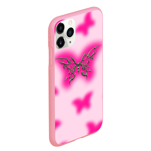 Чехол для iPhone 11 Pro Max матовый Y2K pink butterfly, цвет баблгам - фото 3