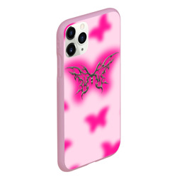 Чехол для iPhone 11 Pro Max матовый Y2K pink butterfly - фото 2