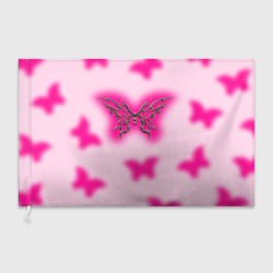 Флаг 3D Y2K pink butterfly