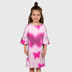 Детское платье 3D Y2K pink butterfly - фото 2