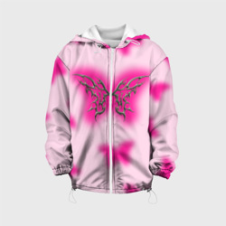 Детская куртка 3D Y2K pink butterfly