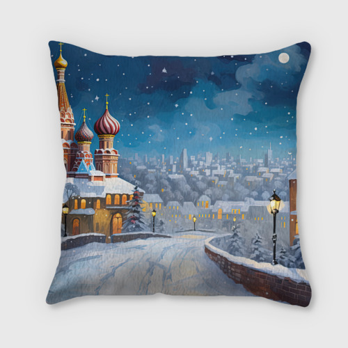 Подушка 3D Москва  новый год - фото 2