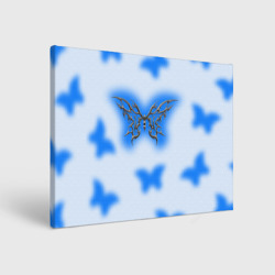 Холст прямоугольный Y2K blue butterfly