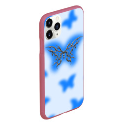 Чехол для iPhone 11 Pro Max матовый Y2K blue butterfly - фото 2