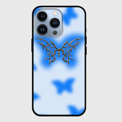 Чехол для iPhone 13 Pro Y2K blue butterfly