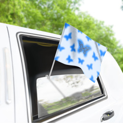 Флаг для автомобиля Y2K blue butterfly - фото 2