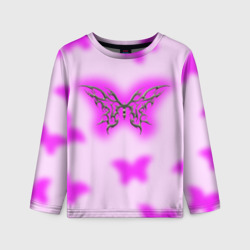 Детский лонгслив 3D Y2K purple butterfly