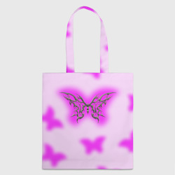 Шоппер 3D Y2K purple butterfly