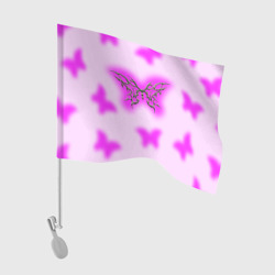 Флаг для автомобиля Y2K purple butterfly